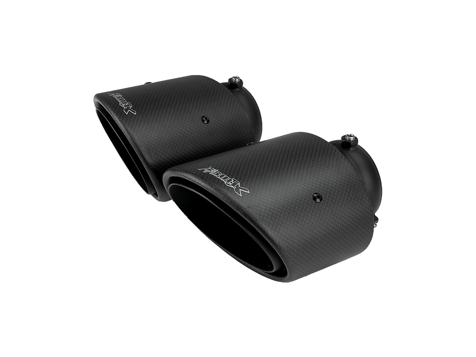 BULL-X TAILPIPE SET - TYPE 3 CARBON OVAL 126x94 (ø64mm)