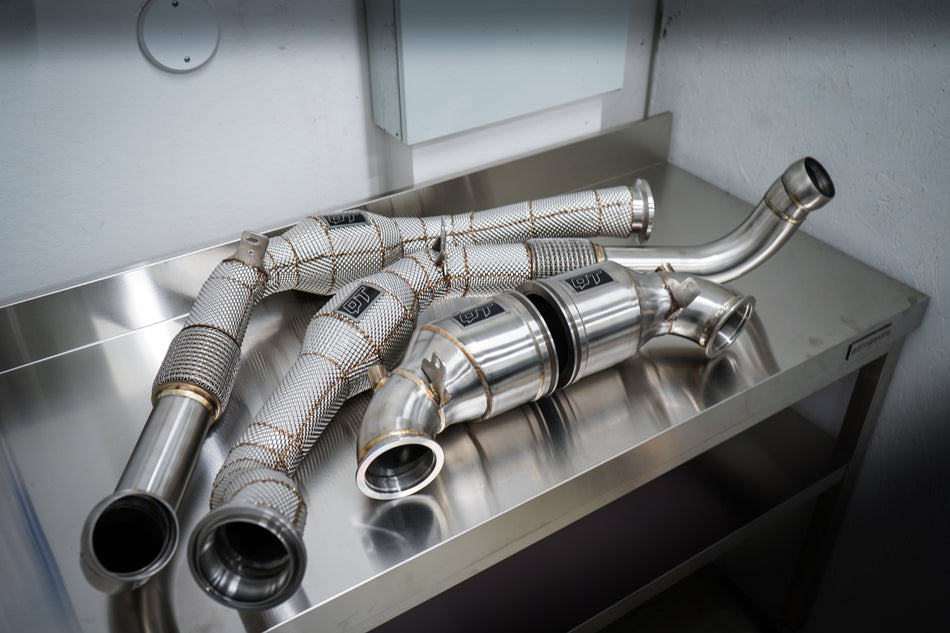 QT Downpipe + Front Pipe Porsche Panamera 971 Turbo / GTS 4.0T