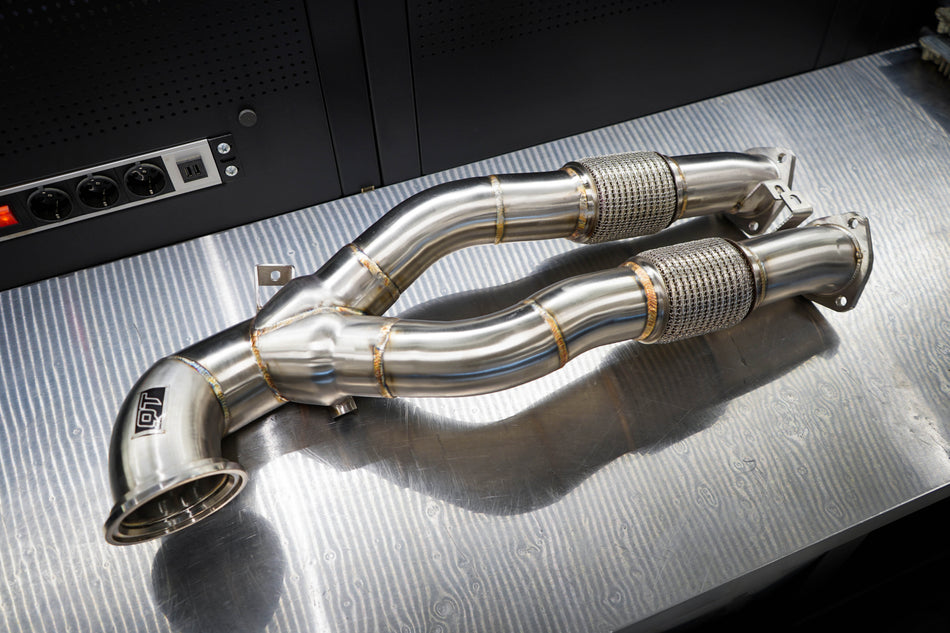 QT Downpipe + Midpipes - Audi RS3 8V / TTRS 8S 400HP