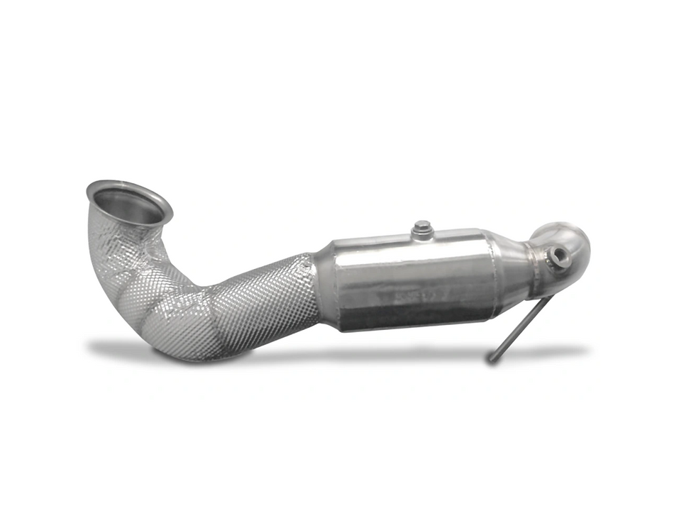 HJS ECE Downpipe - Mercedes A45 W176, CLA45 C117, GLA45 AMG X156