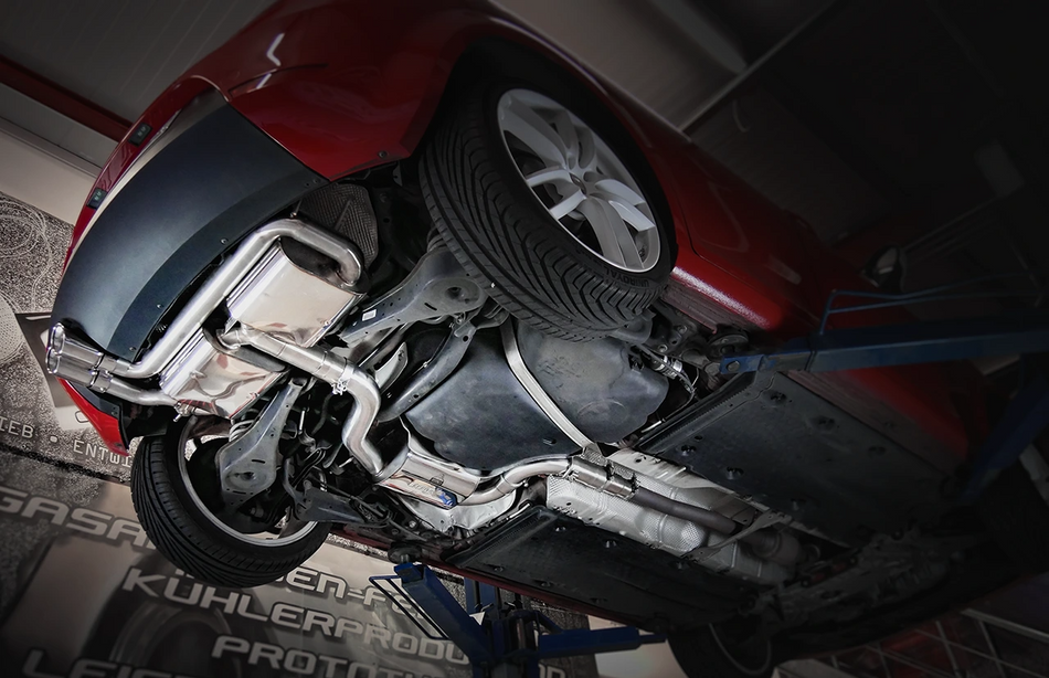 Ego-X Catback Exhaust System 3" - R32 Look Seat Leon 1P UK-Rear (with ECE) 