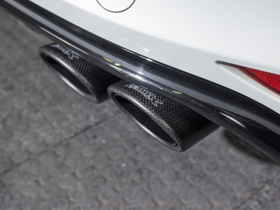 Bull-X Tail Pipe Set Y-Style  - Type 14 Carbon Oval Offset Inclined 2x225x70 (ø64mm)