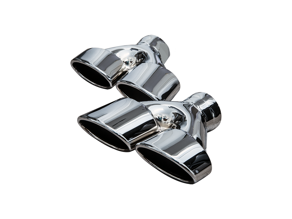 Bull-X Tail Pipe Set Y-Style  - Type 14 Oval Offset Inclined 2x225x70 (ø64mm)