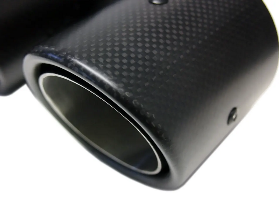 Bull-X Tail Pipe Y-Style  - Type 21 Carbon Straight 2x76mm (ø64mm)