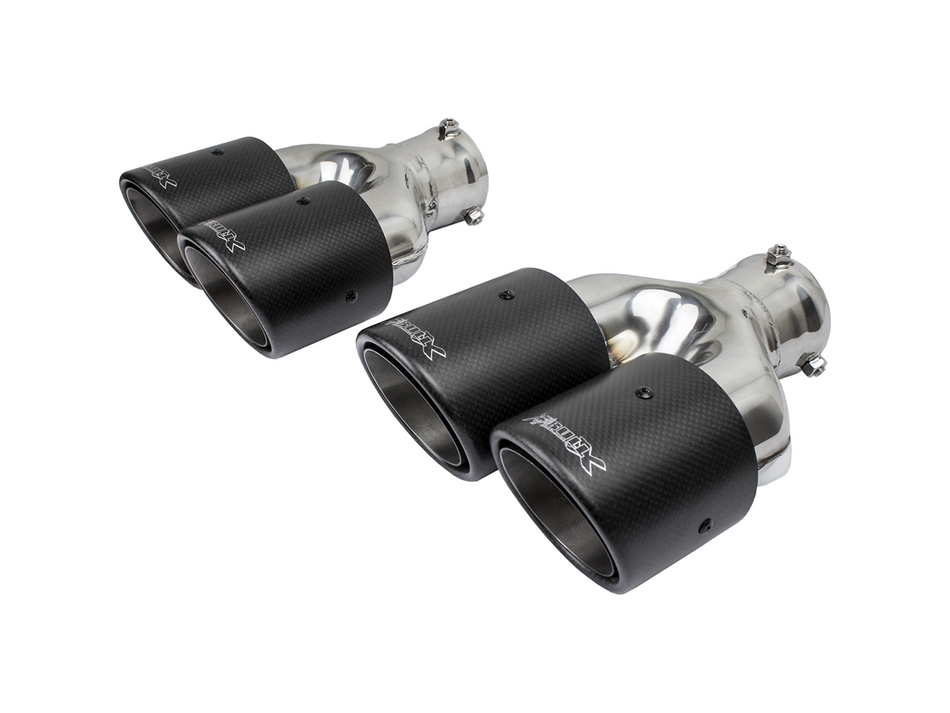 Bull-X Tail Pipe Set Y-Style  - Type 19 Carbon Offset Inclined (ø64mm)