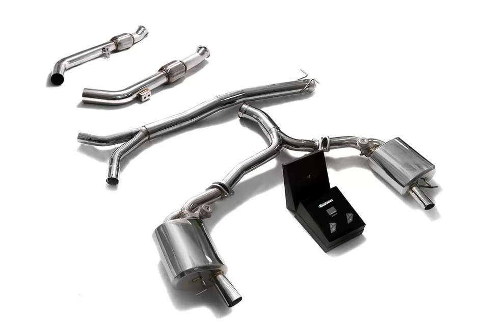 Armytrix Stainless Steel Valvetronic Catback Exhaust System for OEM Diffuser - Mercedes-Benz C400, C450, C43 AMG W205 2015-2021