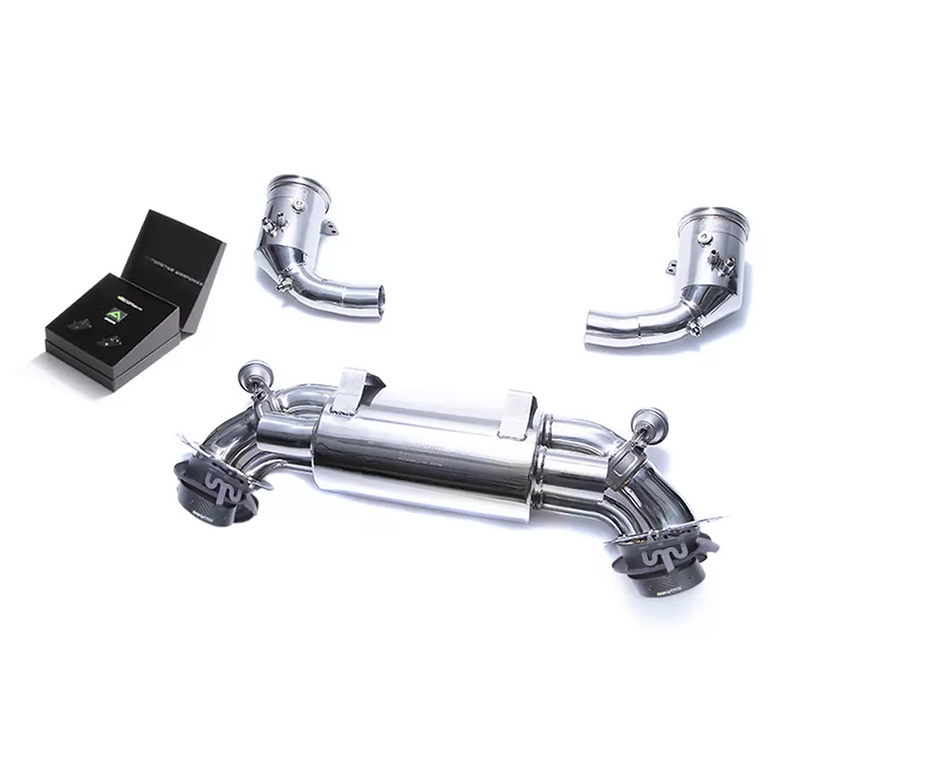 Armytrix Stainless Steel Valvetronic Exhaust System w/Dual Carbon Tips - Porsche 992 Carrera 3.0L 2020+