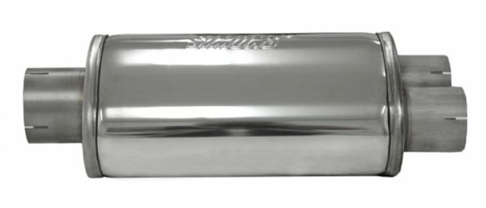 Simons Split Äänenvaimennin Ovaali - 76mm / 3" --> 2x 63,5mm / 2,5" (317x220x140mm)