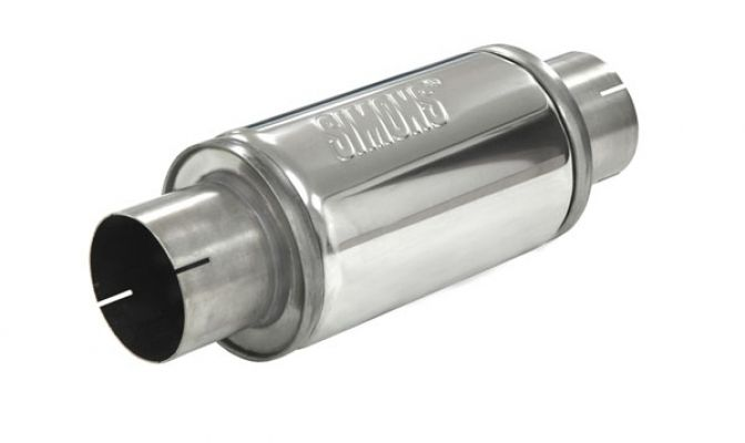 Simons Äänenvaimennin Pyöreä - 89mm / 3,5" (248x140x140mm)
