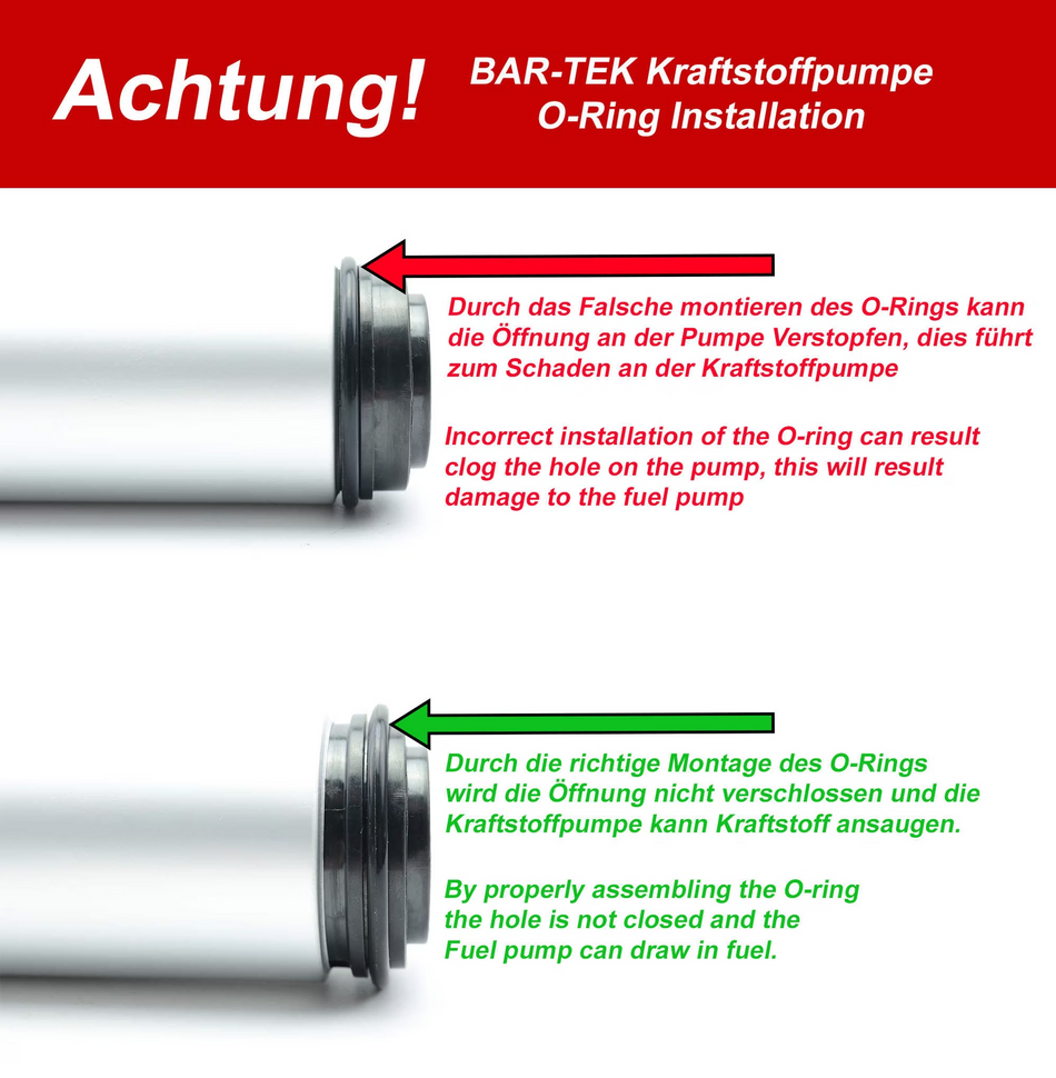 Bar-Tek 1.8T 20V VW & Audi Upgrade Fuel Pump 600HP
