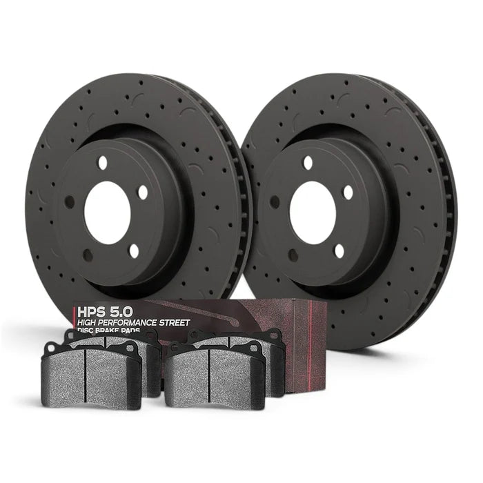 HAWK Brake Kit (Rotor Talon C-Drilled/HPS 5.0 Brake Pad)