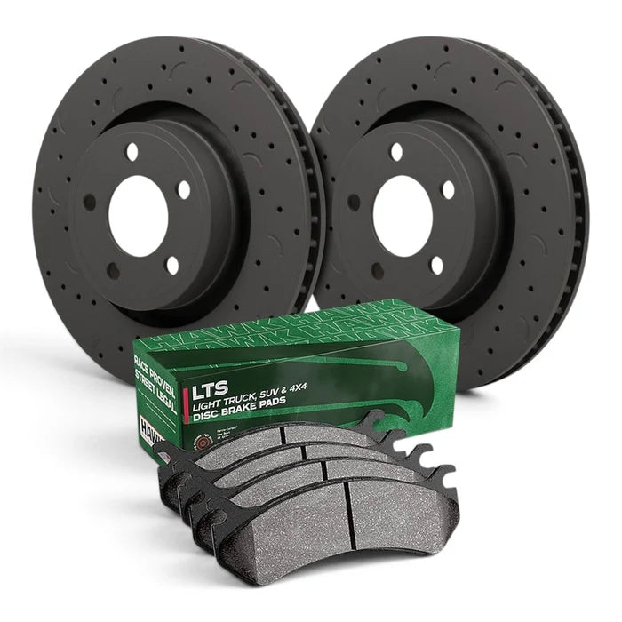 HAWK Brake Kit (Rotor Talon C-Drilled / LTS Brake Pad)