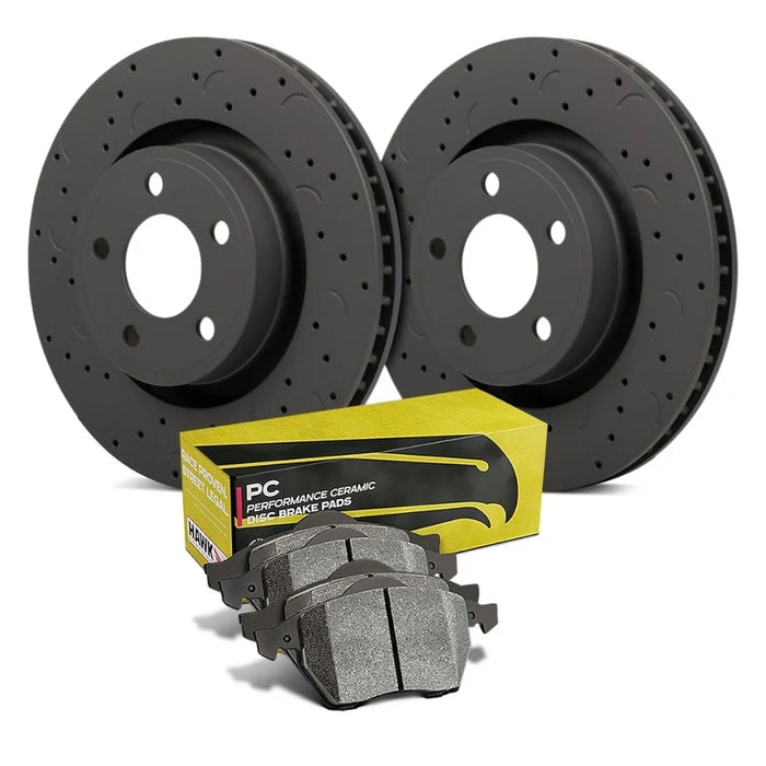 HAWK Brake Kit (Rotor Talon C-Drilled/PC Brake Pad)