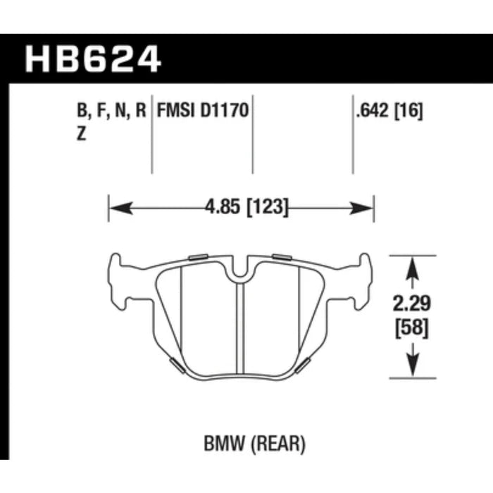 HAWK Rear Brake Pads - BMW 335i / X1 xDrive35i (2010–2015)