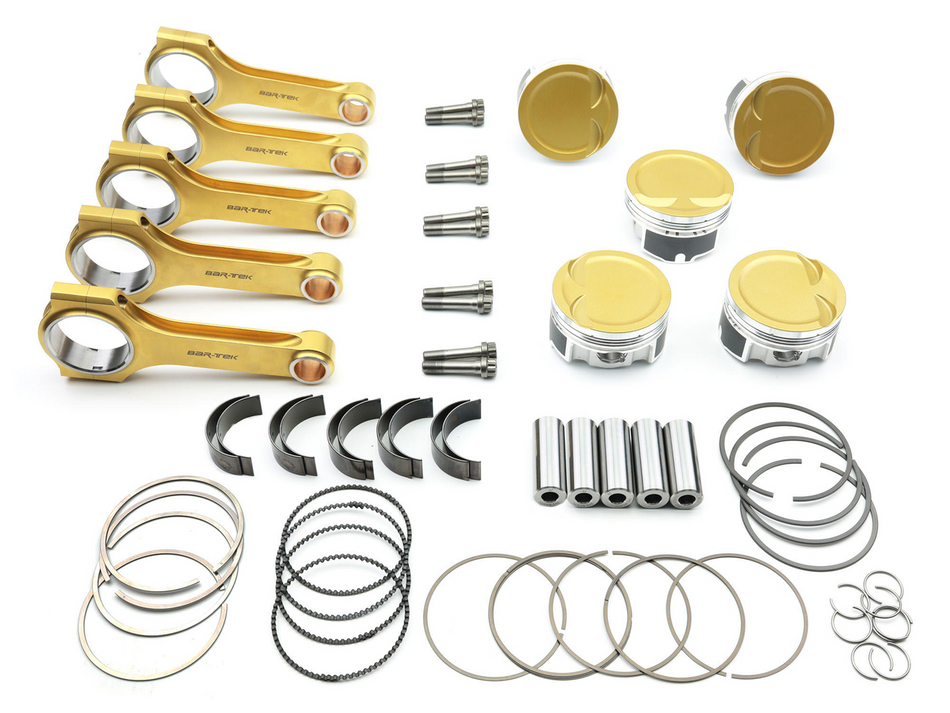 2.5L TFSI Audi RS3 8V &amp; TTRS 8S Forged Pistons &amp; Steel Connecting Rods High Boost JE &amp; BAR-TEK®